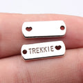 21x7.8mm 1.7g Antique Silver Tone Zinc Alloy TREKKIE Heart Charm Pendant for DIY Necklace Making