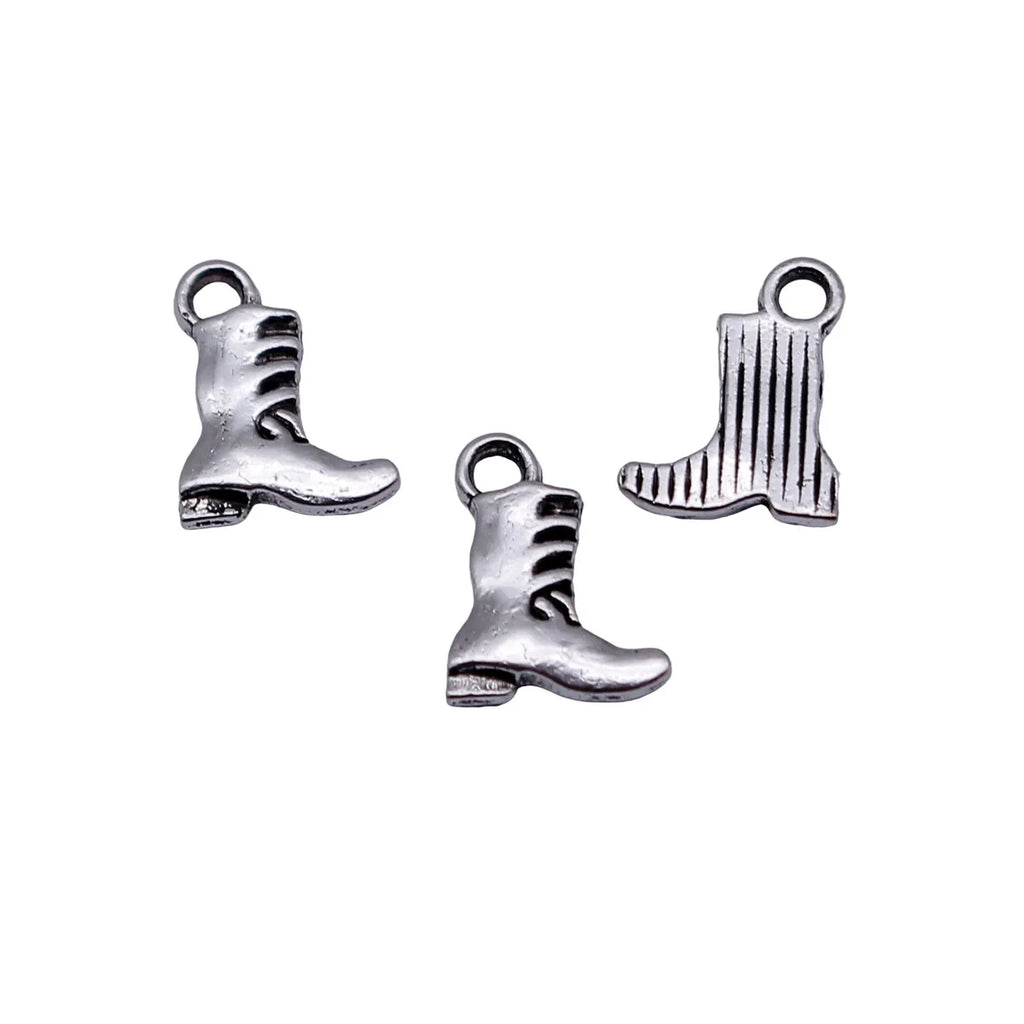 11x8.5mm 0.4g Antique Silver Zinc Alloy Boot Charm Pendant for DIY Bracelet Necklace Jewelry Making