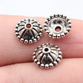 11x11x4.7mm 0.83g Antique Silver Zinc Alloy Flower Bead Caps Jewelry Findings for DIY Earring Bracelet Making