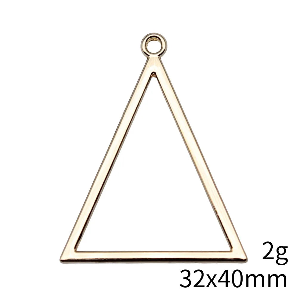 32x40mm 2g KC Gold Zinc Alloy Triangle Charm Pendant for ZAKKA DIY Necklace Bracelet Jewelry Making