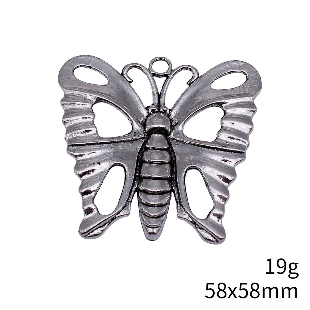 58x58mm 19g Multicolor Zinc Alloy Butterfly Charm Pendant for DIY Necklace Bracelet Jewelry Making