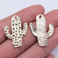22x30mm 3.2g KC Gold Zinc Alloy Cactus Charm Pendant for DIY Necklace Bracelet Jewelry Making