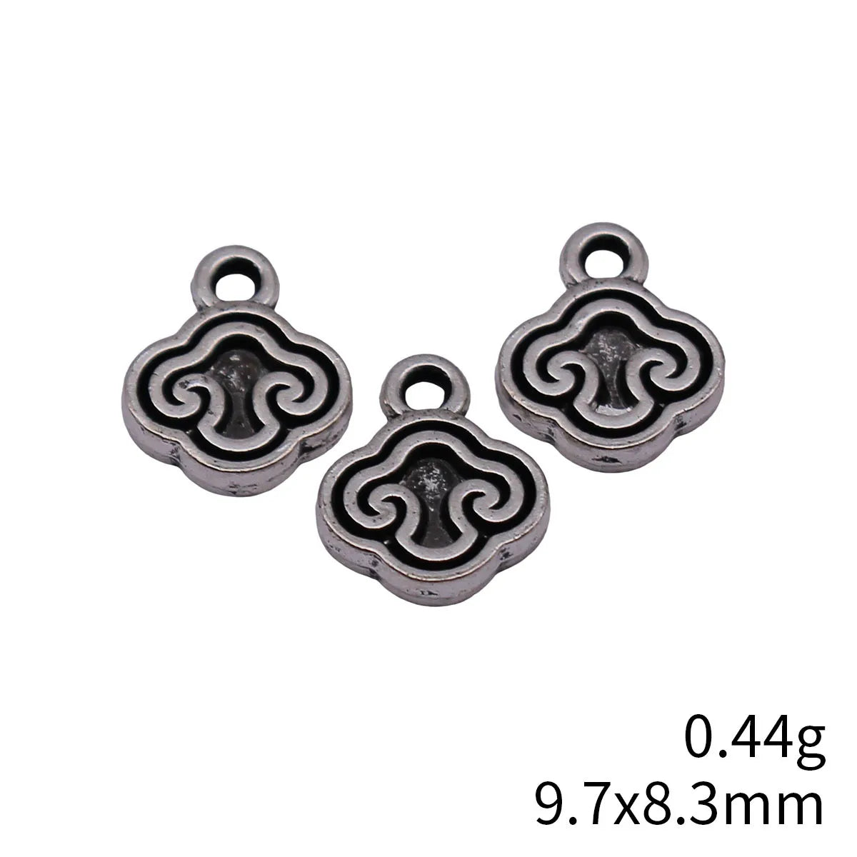 9.7x8.3mm 0.44g Antique Silver Zinc Alloy Chinese Auspicious Cloud charm pendant for DIY jewelry making