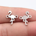 16x14mm 0.66g Antique Silver Zinc Alloy Flamingo Bird Connector Charm for DIY Bracelet Jewelry Making