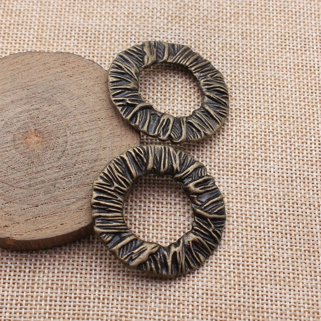 41x40mm 11.5g Multicolor Zinc Alloy Wavy Wrinkled Ring Charm Pendant for Necklace Earring Jewelry Making