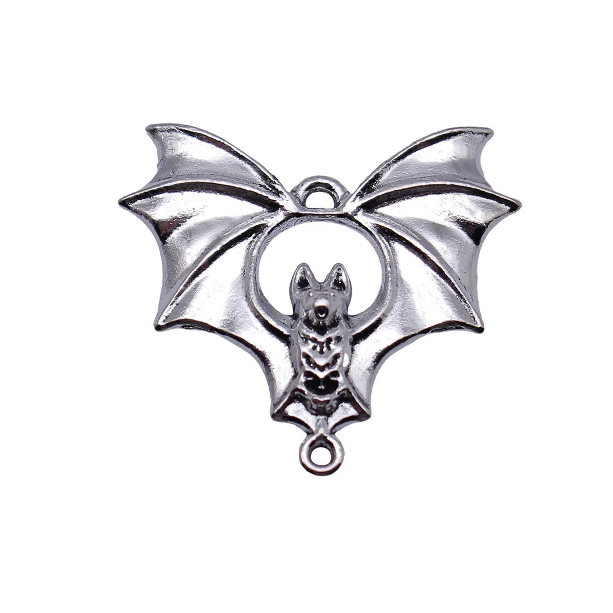 30x29mm 4.2g Antique Silver Zinc Alloy Bat Connector Charm for DIY Necklace Bracelet Jewelry Making