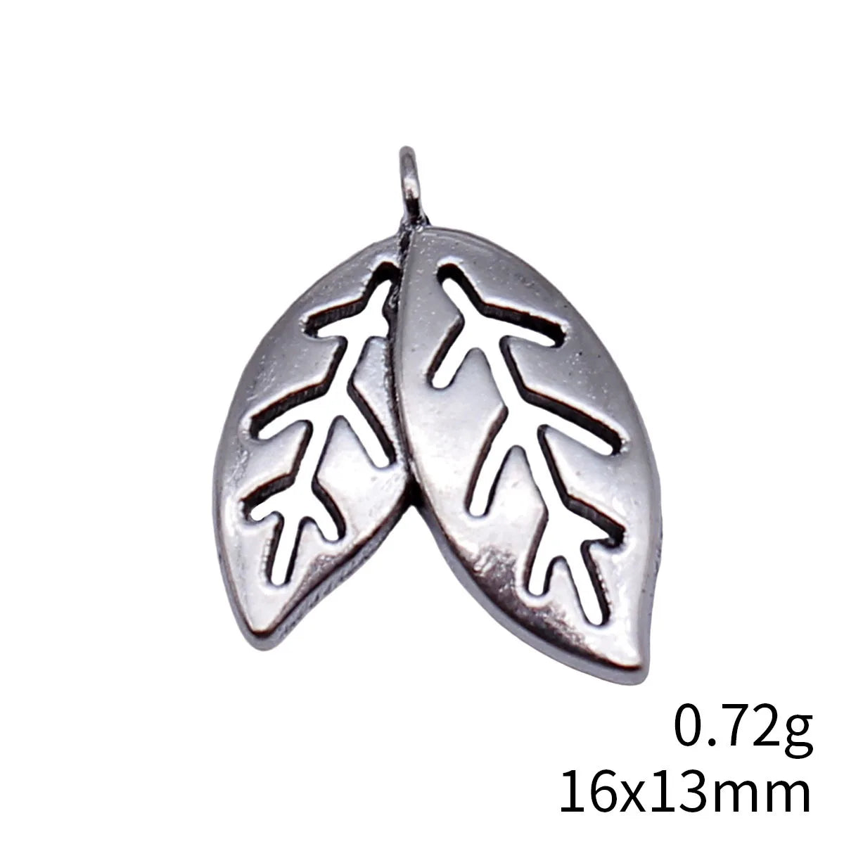 16x13mm 0.64g Antique Silver Zinc Alloy Leaf Charm Pendant for DIY Necklace Bracelet Jewelry Making