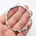 82x71mm 15.2g Antique Silver Zinc Alloy Hammered Large Round Ring Charm Pendant for DIY Jewelry