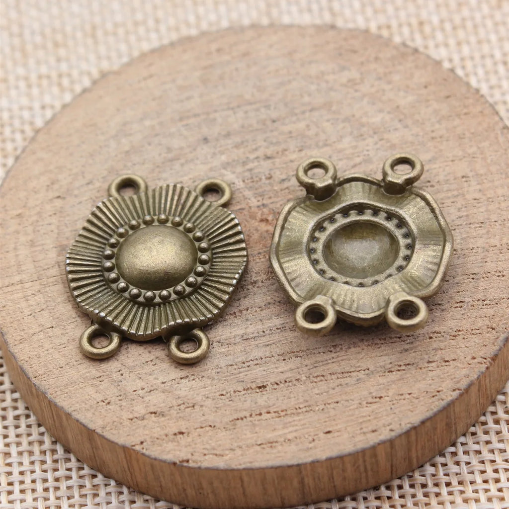 21x26mm 2.5g Multicolor Zinc Alloy Four Hole Body Chain Connector Charm for Waist Chain Making