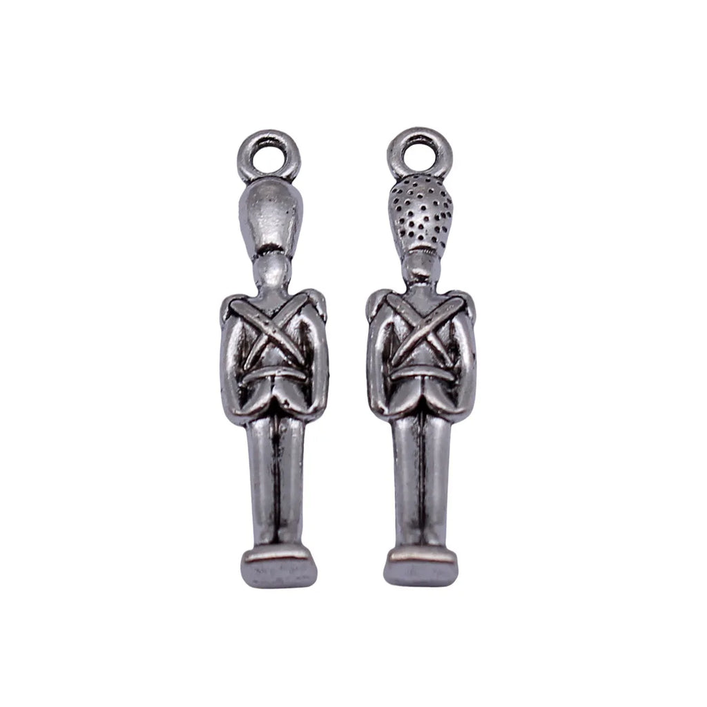 31x7mm 1.5g Antique Silver Zinc Alloy Tall Hat Soldier Guard Charm Pendant for DIY Jewelry Making