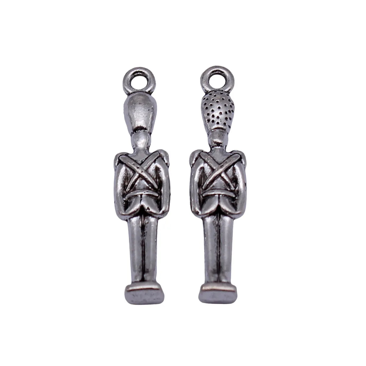 31x7mm 1.5g Antique Silver Zinc Alloy Tall Hat Soldier Guard Charm Pendant for DIY Jewelry Making