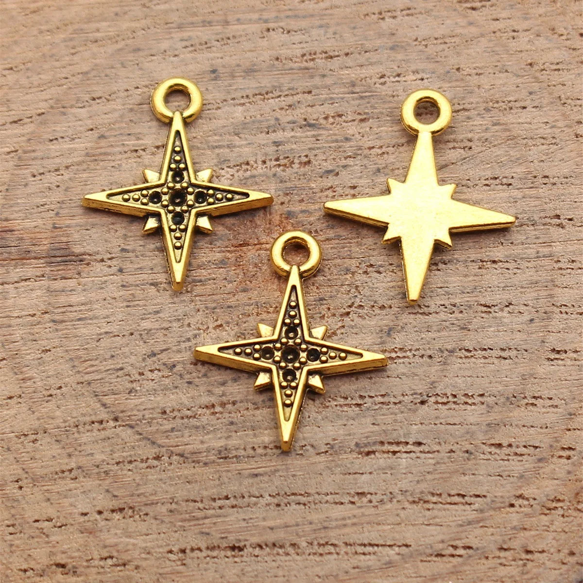 17x14mm 0.42g Multicolor Zinc Alloy Stone Setting Star Charm Pendant for Necklace Bracelet DIY Jewelry