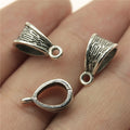 14x7x7mm 0.8g Antique Silver Zinc Alloy Pendant Bail Connector Findings for DIY Necklace Jewelry Making