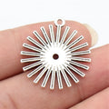 29x26mm 2.8g Multicolor Zinc Alloy Round Geometric Sun Charm Pendant for DIY Necklace Bracelet