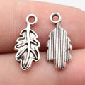 20x8.8mm 0.73g Antique Silver Zinc Alloy Leaf Charm Pendant for DIY Necklace Bracelet Jewelry Making