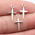 20x10mm 0.45g Multicolor Zinc Alloy Cross Star Charm Pendant for DIY Necklace Bracelet Jewelry