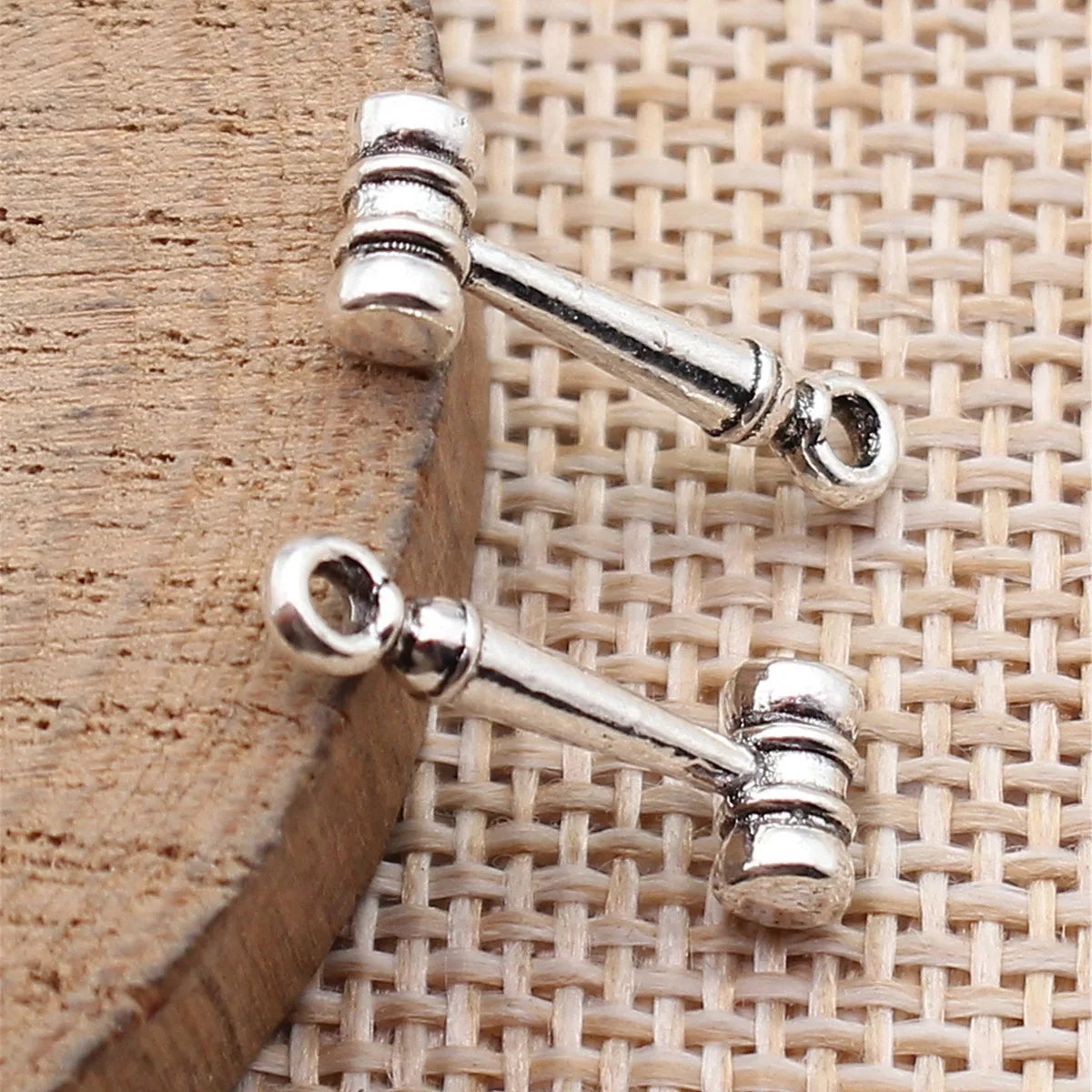 18x6.6x3.6mm 0.68g Multicolor Zinc Alloy Judge Gavel Hammer Charm Pendant for Necklace Bracelet DIY
