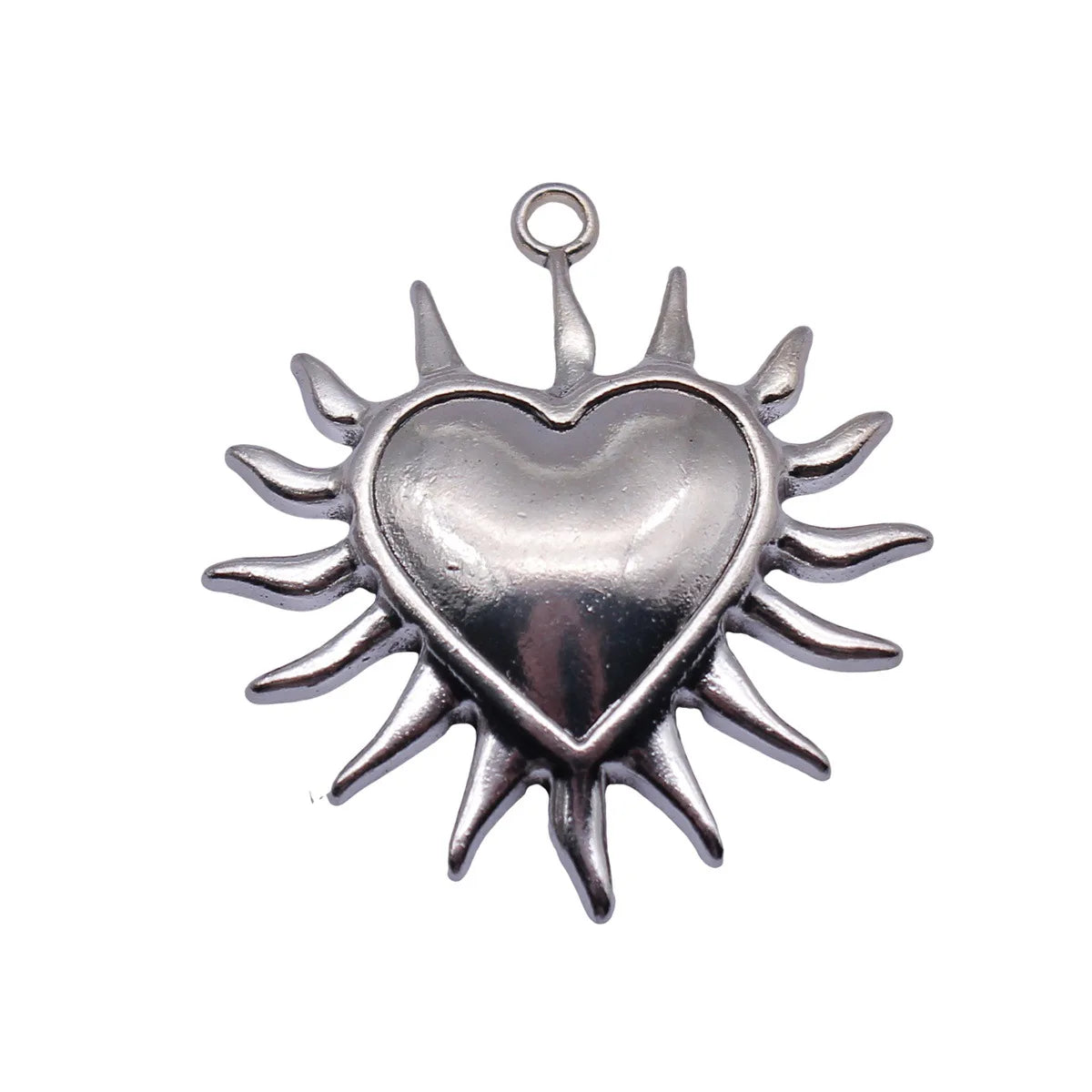 40x37mm 7.7g Antique Silver Zinc Alloy Barbed Heart Charm Pendant for DIY Necklace Bracelet Making