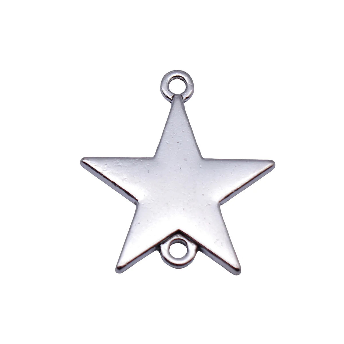 26x24mm 2.8g Antique Silver Tone Zinc Alloy Five-Point Star Connector Charm for DIY Bracelet Making