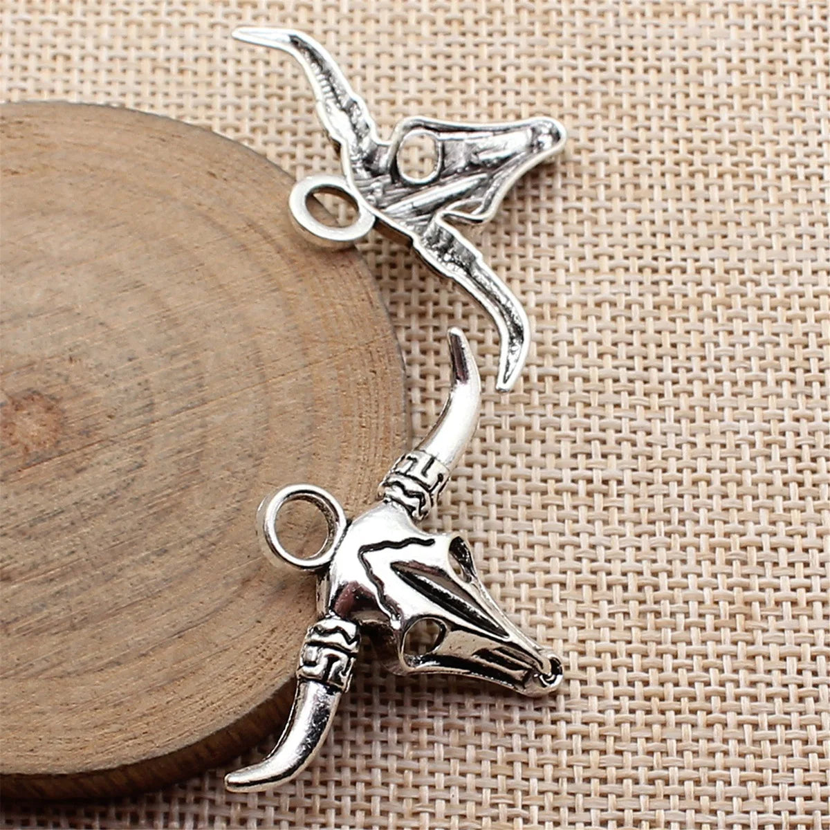 46x30mm 2.8g Multicolor Zinc Alloy Bull Skull Bull Head charm pendant for DIY necklace bracelet jewelry making