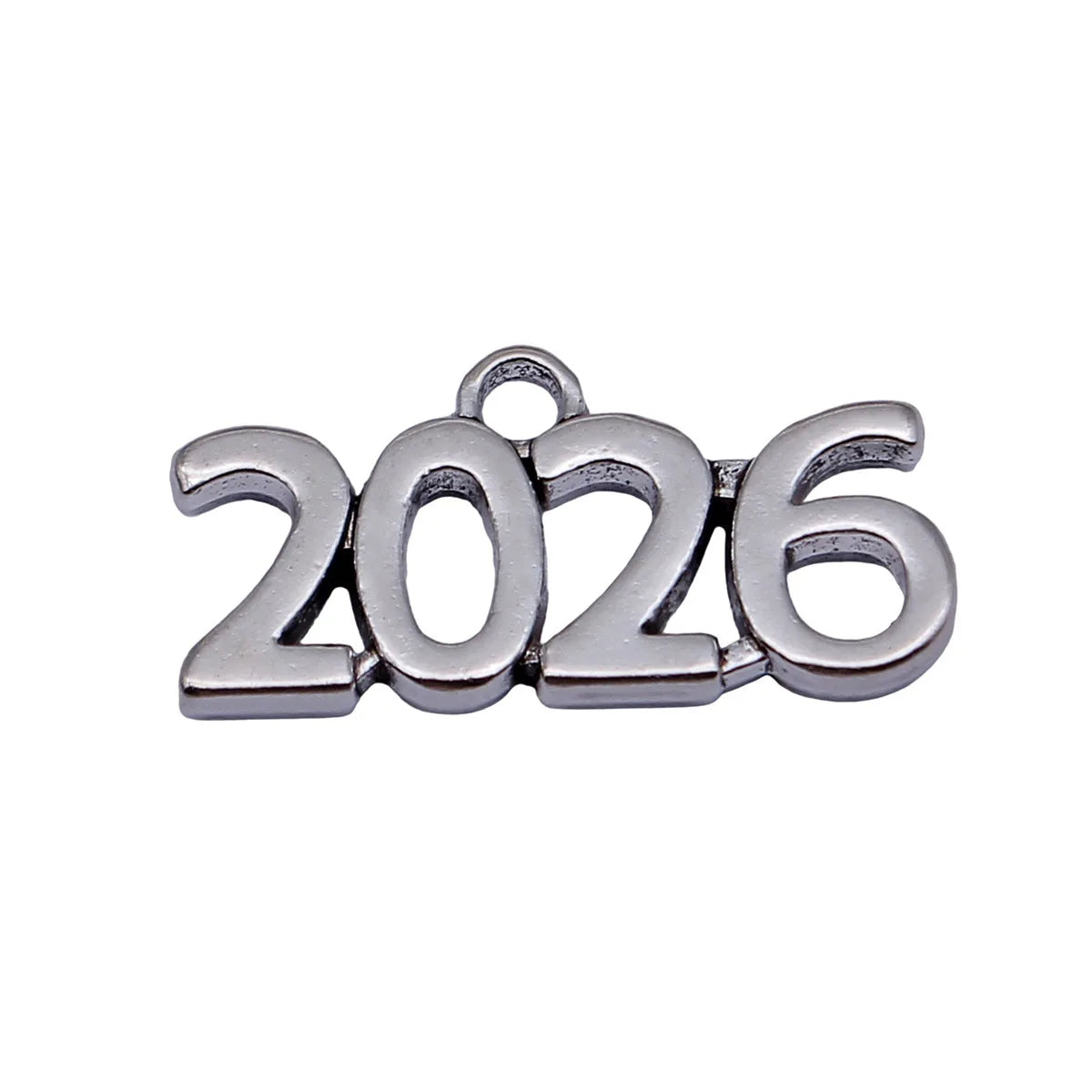 25x12mm 2.3g Antique Silver Zinc Alloy 2026 Year Charm Pendant for DIY Graduation Jewelry Making