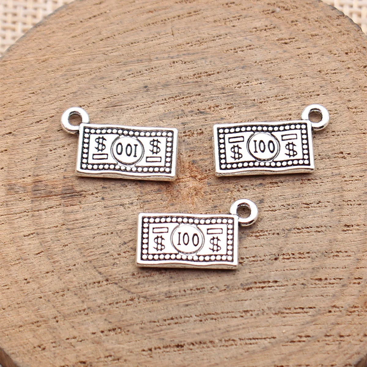 16x9.7mm 0.8g Antique Silver Zinc Alloy Dollar Charm Pendant for DIY Necklace Bracelet Jewelry Making