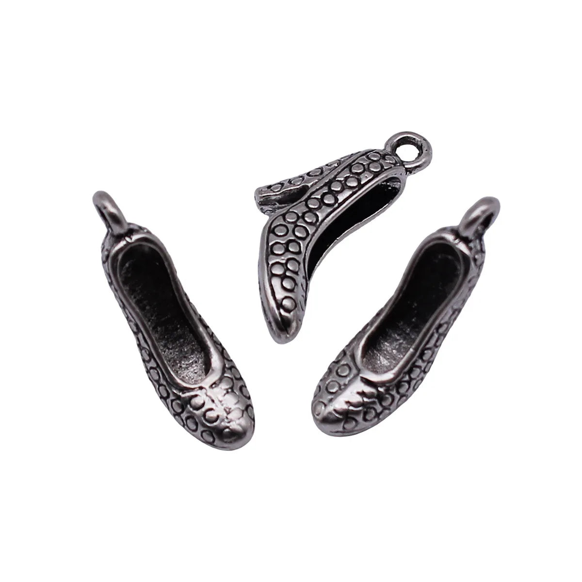 20x18x7.1mm 2.8g Antique Silver Zinc Alloy 3D High Heel Shoe Charm Pendant for DIY Jewelry Making