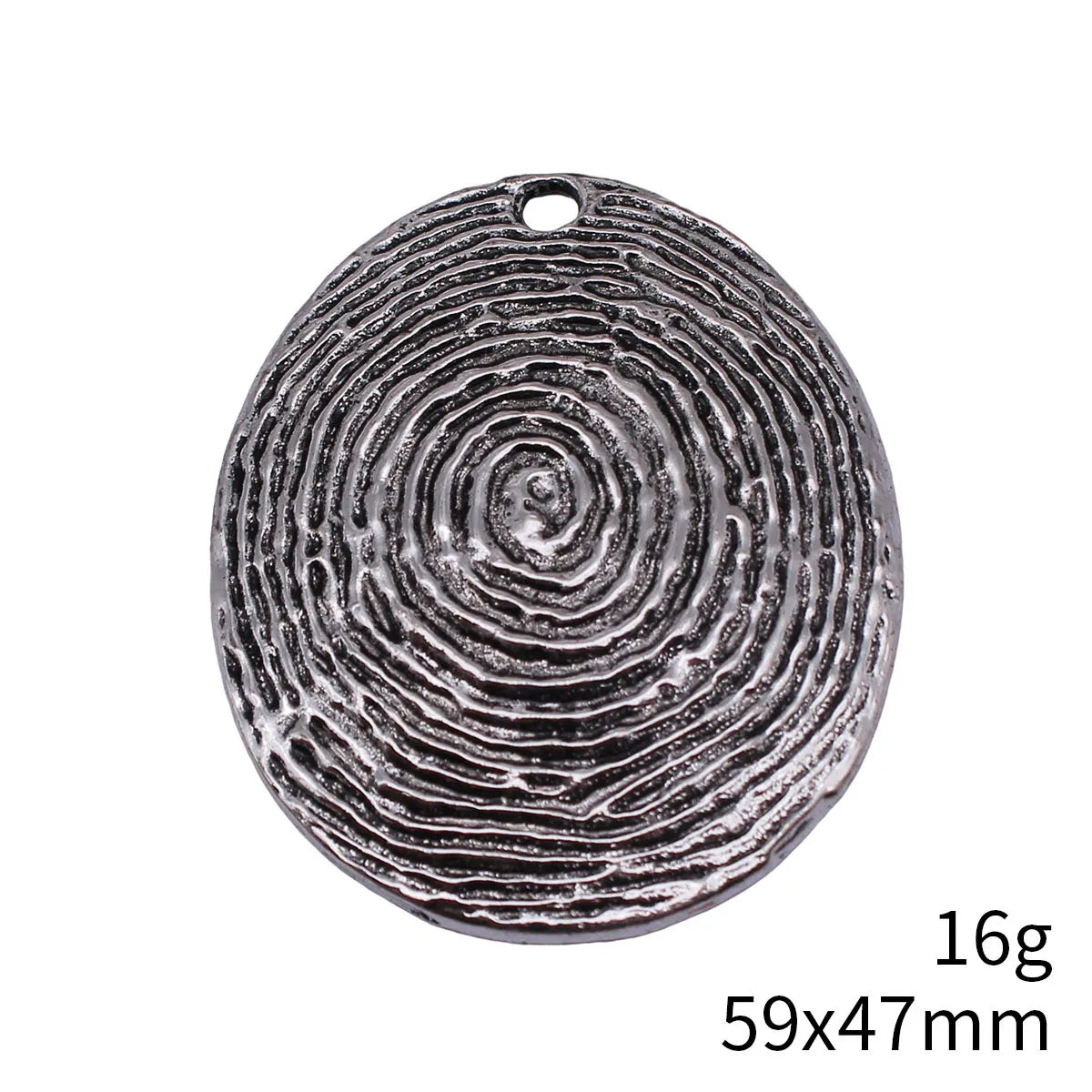 59x47mm 16g Multicolor Zinc Alloy Fingerprint Swirl Charm Pendant for DIY Bracelet Necklace Making