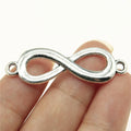 40x12mm 2.6g Antique Silver Zinc Alloy Infinity Symbol Connector Charm for DIY Bracelet Jewelry