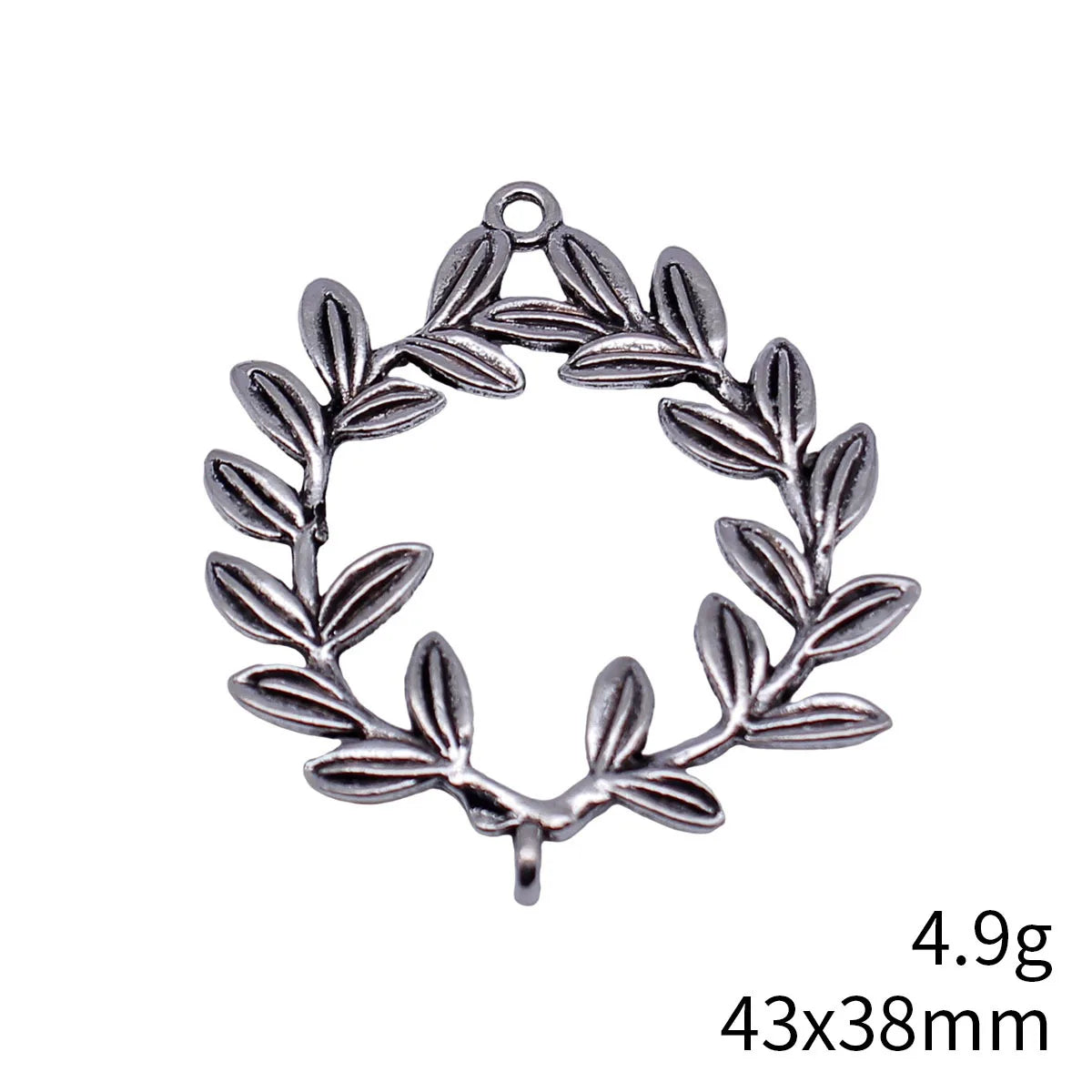 43x38mm 4.9g Multicolor Zinc Alloy Olive Branch Connector Charm for DIY Necklace Earrings Jewelry