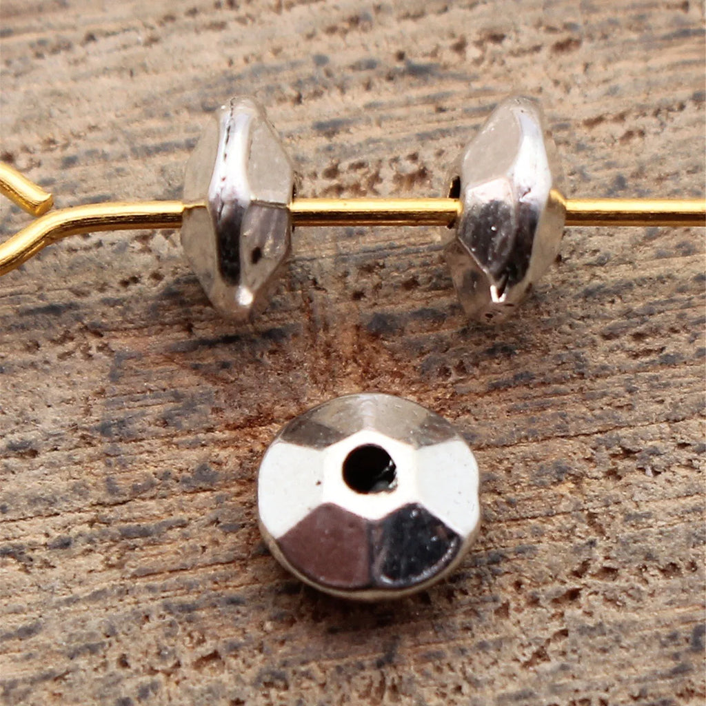 5.7x5.7x2.8mm 0.25g Multicolor Zinc Alloy Faceted Spacer Beads for DIY Bracelet Necklace Jewelry Making