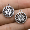 17x20mm 2g Antique silver zinc alloy Sun charm pendant for necklace bracelet jewelry making