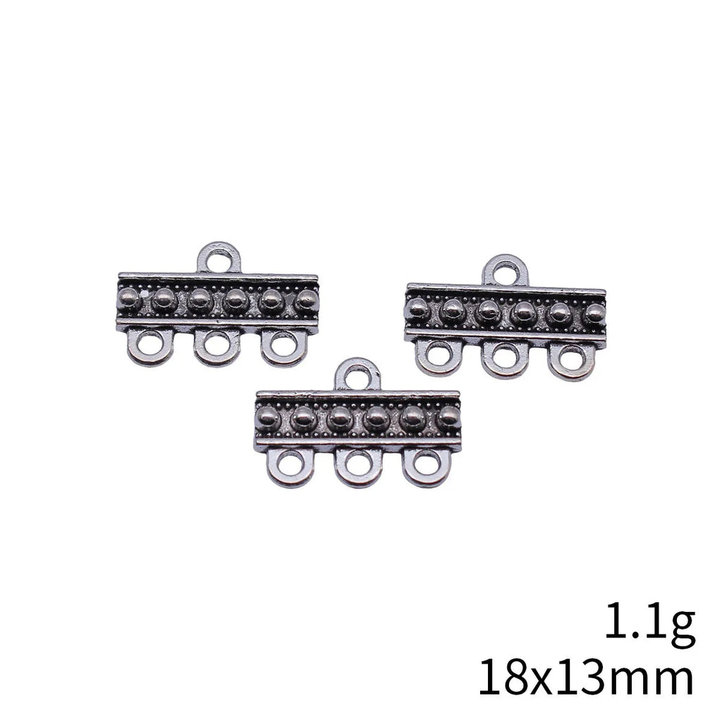 18x13mm 1.1g Antique Silver Zinc Alloy Earring Connector Charm for DIY Earring Jewelry Making