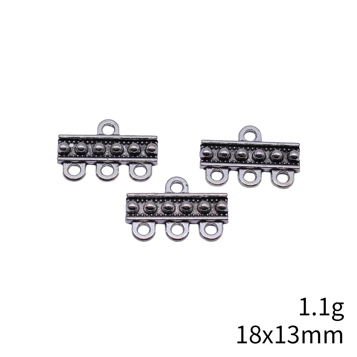 18x13mm 1.1g Antique Silver Zinc Alloy Earring Connector Charm for DIY Earring Jewelry Making