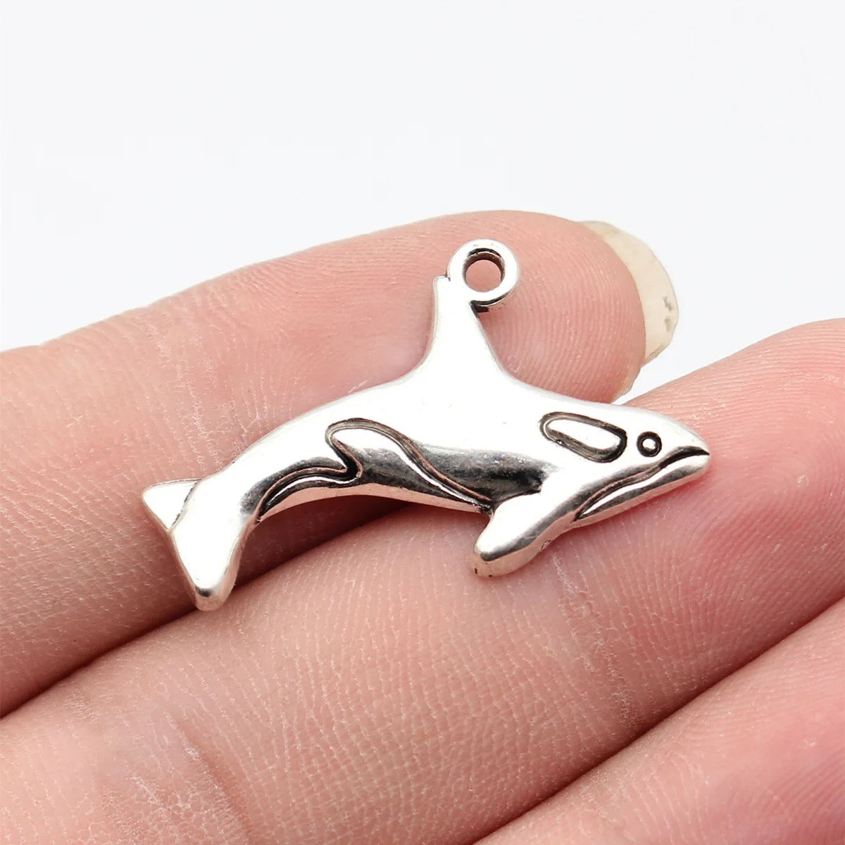 34x21mm 2g Antique Silver Zinc Alloy Orca Whale Charm Pendant for DIY Necklace Bracelet Making