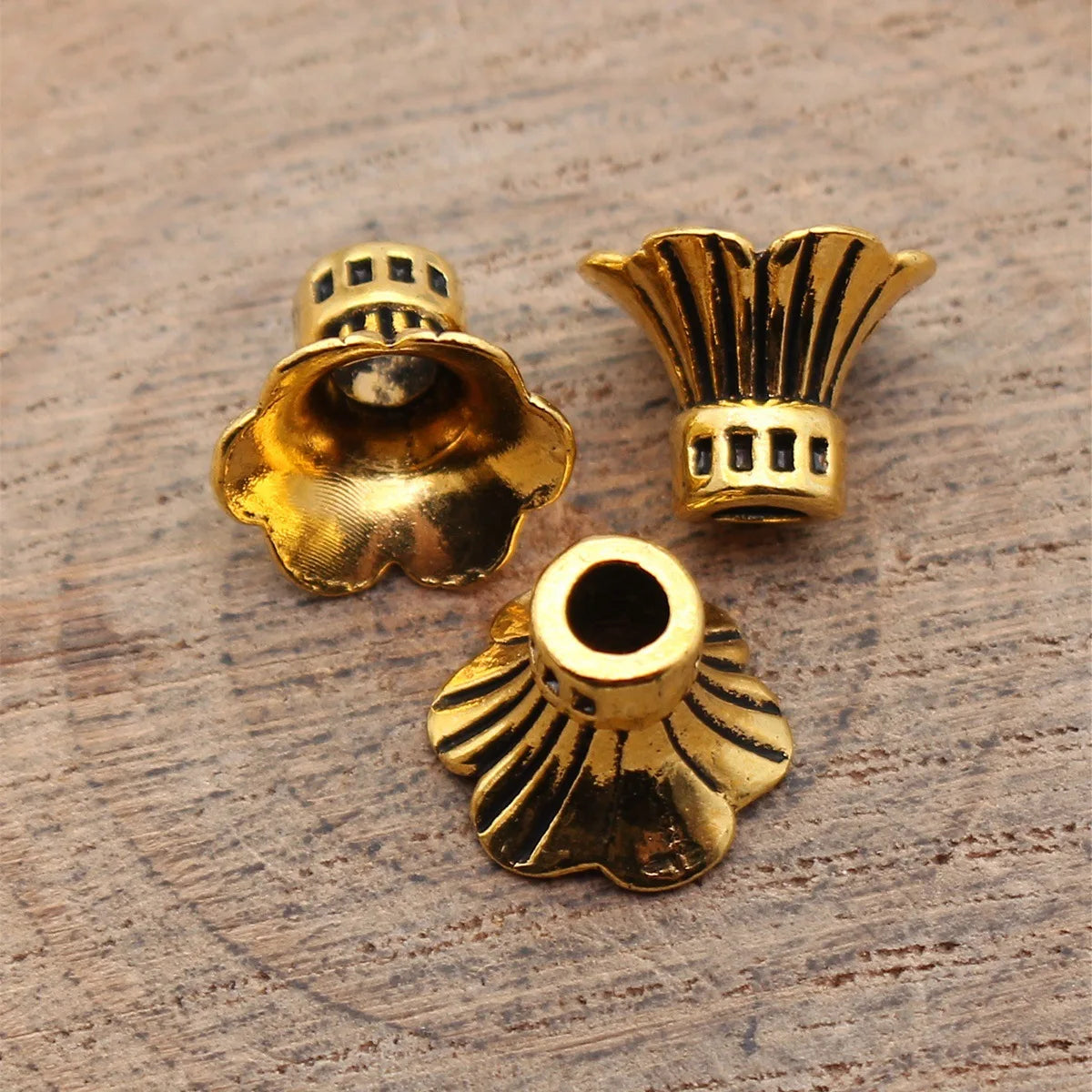 11x11x8.5mm 0.73g Multicolor Zinc Alloy Flower Bead Caps Jewelry Findings for DIY Beaded Jewelry Making