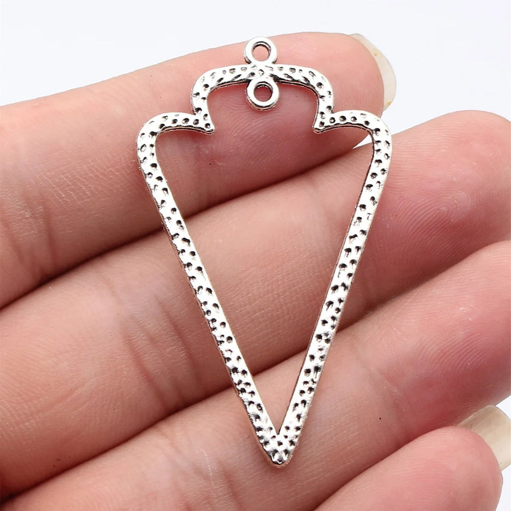 53x31mm 2.5g Antique Silver Zinc Alloy Hollow Arrow Connector Charm Pendant for Bracelet Jewelry Making