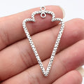 53x31mm 2.5g Antique Silver Zinc Alloy Hollow Arrow Connector Charm Pendant for Bracelet Jewelry Making