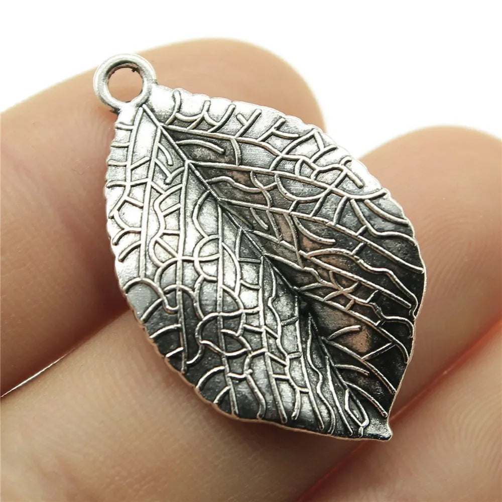 35x20mm 3g Multicolor Zinc Alloy Leaf Charm Pendant for DIY Necklace Bracelet Jewelry Making