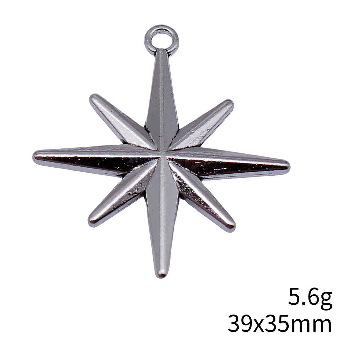 39x35mm 5.6g Multicolor Zinc Alloy Large Starburst Charm Pendant for DIY Necklace Bracelet Making