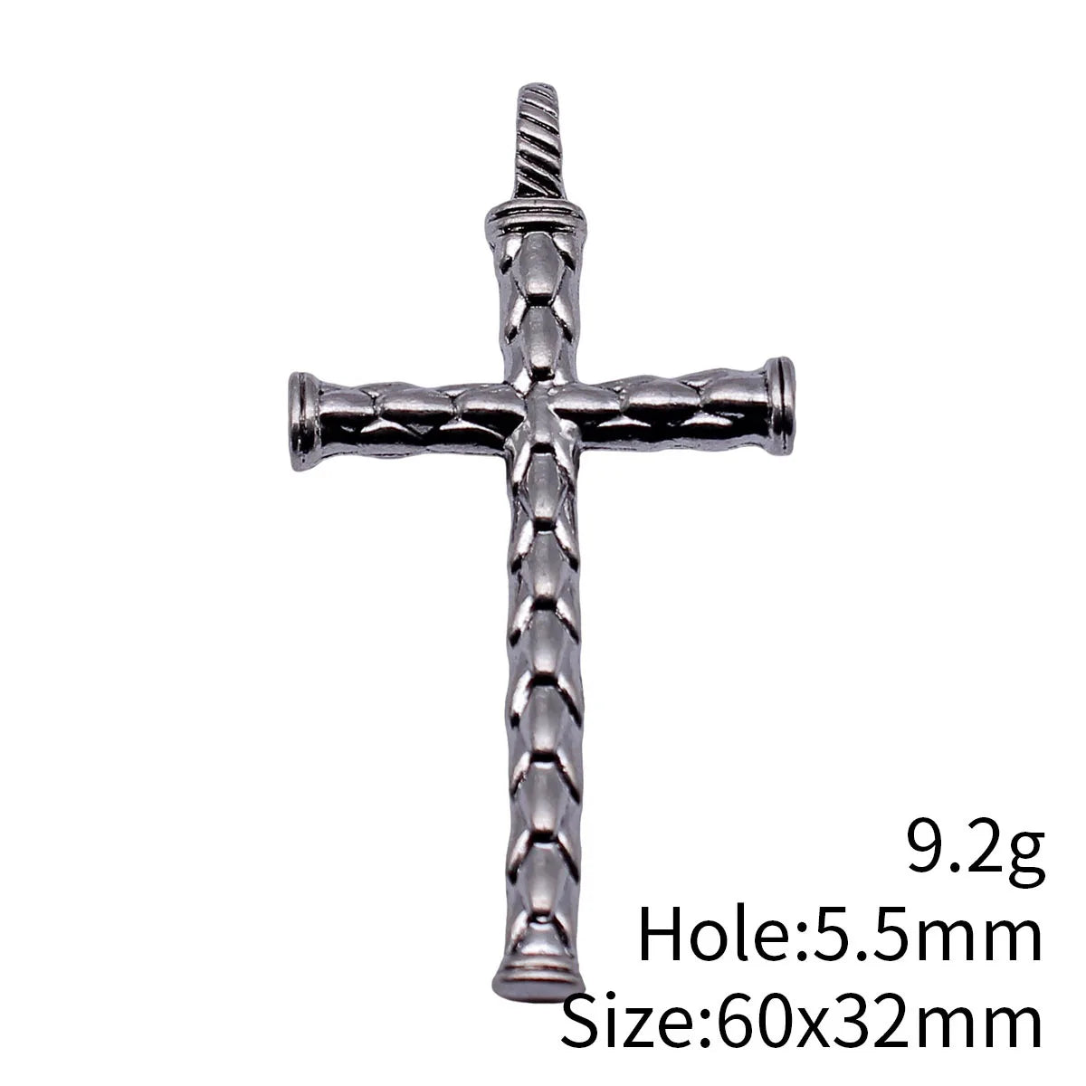 60x32mm 9.2g Multicolor Zinc Alloy Scale Texture Cross Charm Pendant for DIY Necklace Jewelry Making