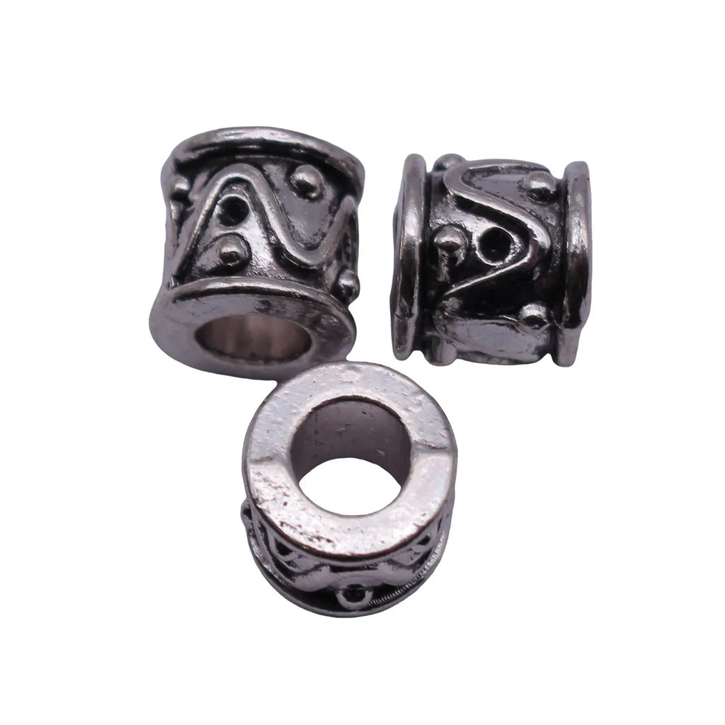 10x9.9x9.6mm 2.2g Antique Silver Zinc Alloy Wavy Line Spacer Beads for Bracelet Necklace Jewelry Making