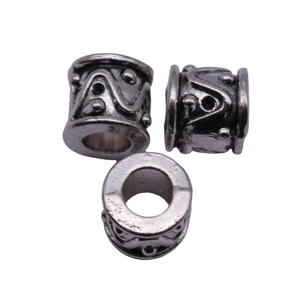 10x9.9x9.6mm 2.2g Antique Silver Zinc Alloy Wavy Line Spacer Beads for Bracelet Necklace Jewelry Making