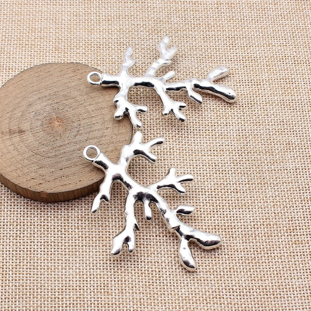 67x53mm 21.5g Antique Silver Zinc Alloy Tree Branch Charm Pendant for DIY Necklace Jewelry Making