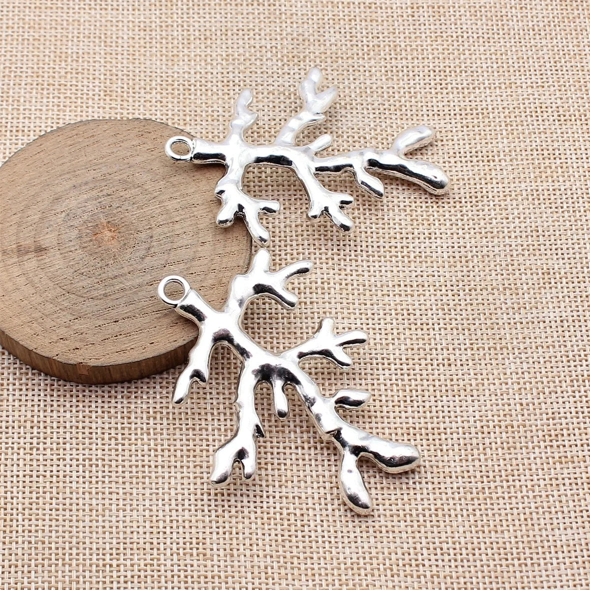 67x53mm 21.5g Antique Silver Zinc Alloy Tree Branch Charm Pendant for DIY Necklace Jewelry Making