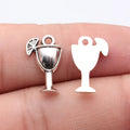 17x11mm 0.7g Antique Silver Zinc Alloy Orange Juice Cup Charm Pendant for Bracelet Necklace Making