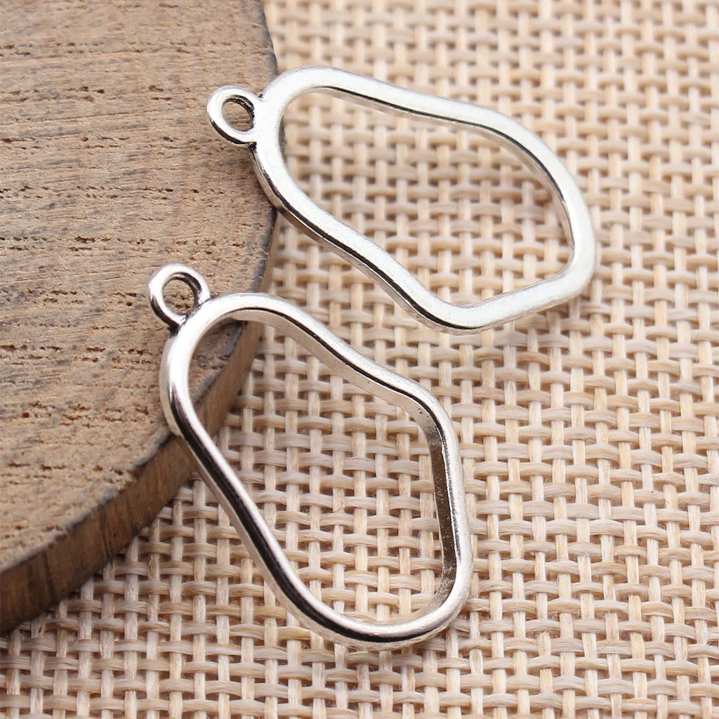 27x16mm 1.1g Multicolor Zinc Alloy Hollow Geometric Charm Pendant for DIY Necklace Jewelry Making