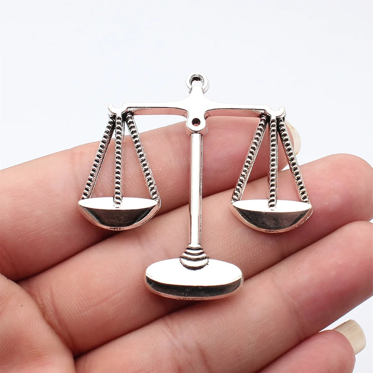 53x52mm 11.7g Antique Silver Zinc Alloy Balance Scale Charm Pendant for DIY Necklace Bracelet Making