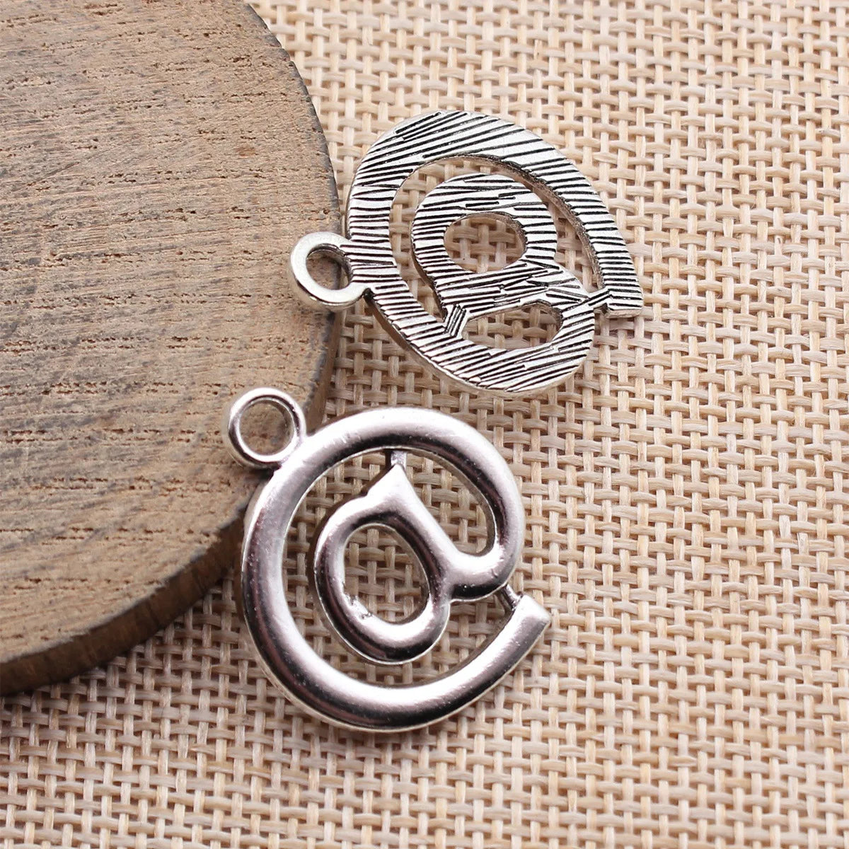 29x24mm 3.6g Antique Silver Zinc Alloy At Symbol Charm Pendant for DIY Necklace Bracelet Making