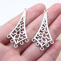 46x24mm 2.5g Antique Silver Zinc Alloy Long Earring Connector Charm for DIY Earring Jewelry Making